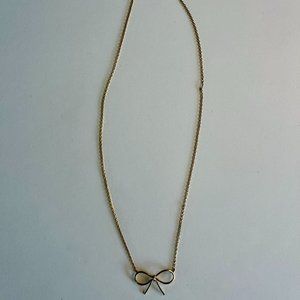 Gold-Plated Bowtie Necklace